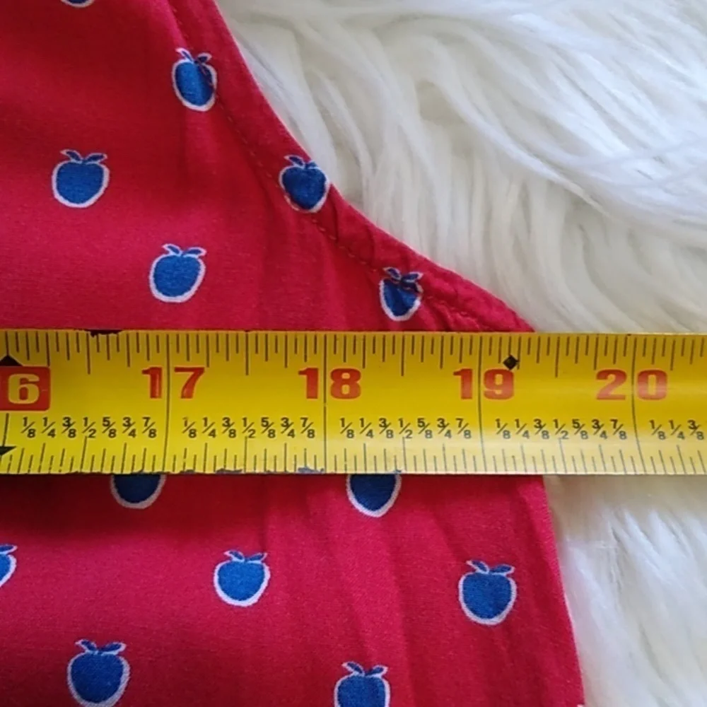 Beach Lunch Lounge Red Drop Waist Dress Size - Small - Picture 11 of 12